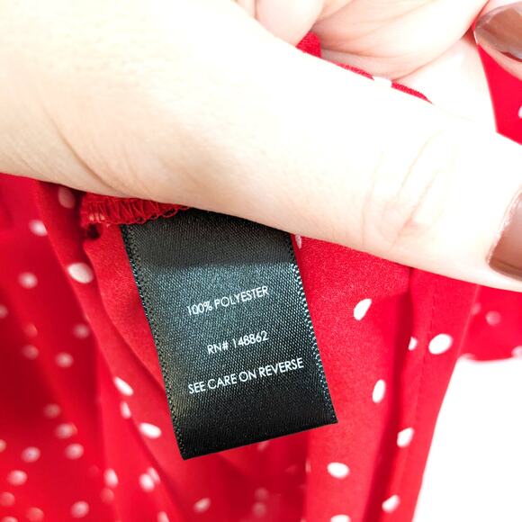 New Torrid Womens 2X Top Harper 3/4 Sleeve Pullover Blouse Polka Dot - Picture 6 of 6